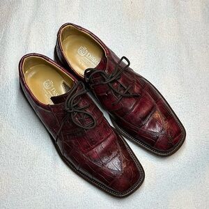 DiSTEFANO Men’s Burgundy Alligator Dress Shoes